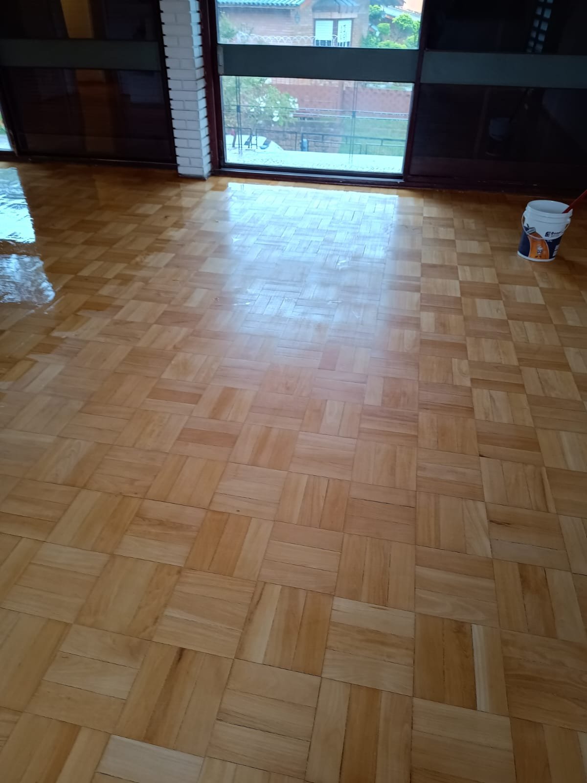 Lixamento de tacos - antes e depois